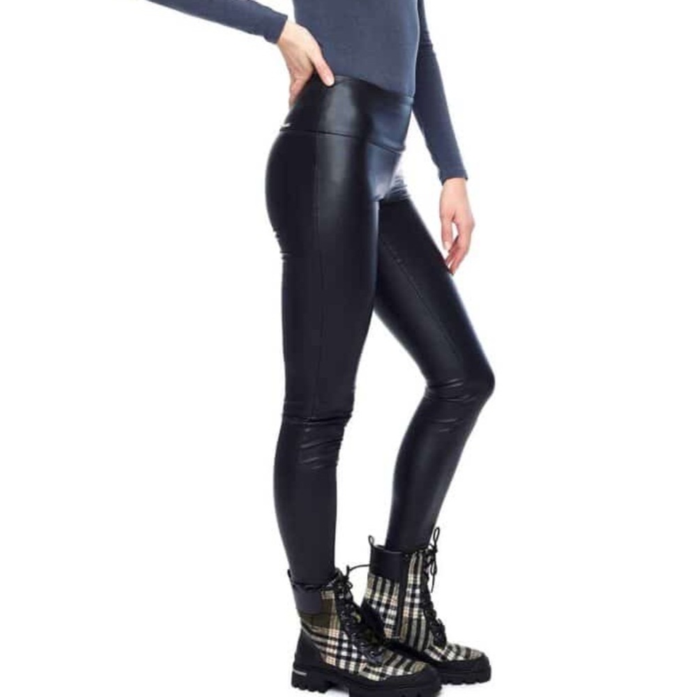 ILTM Feux Leather Leggings in BLACK